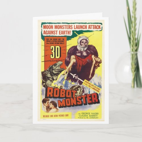 Robot Monster _ Vintage Sci_Fi Horror Movie Poster Card