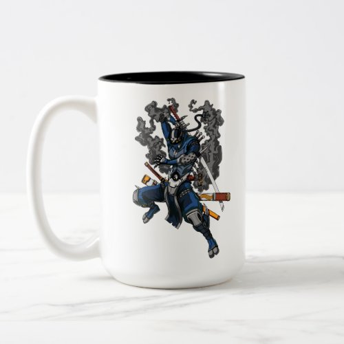 Robot Ninja Samurai Warrior Martial Arts Two_Tone Coffee Mug