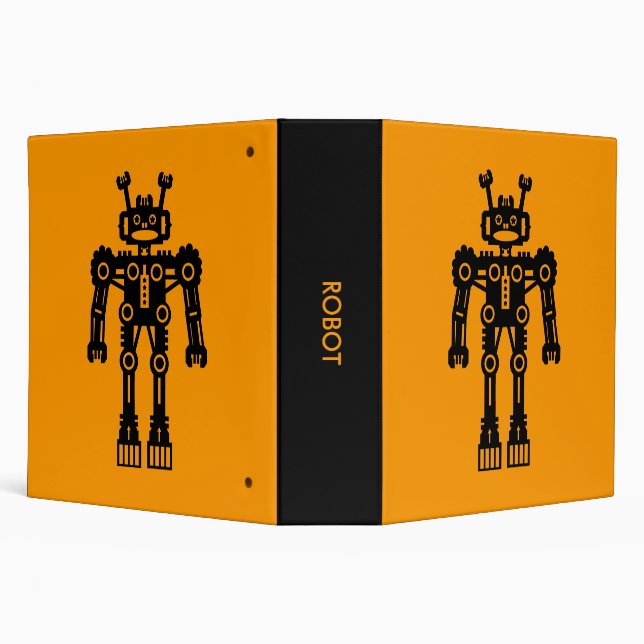 Robot - Orange (2.0in) Binder (Background)
