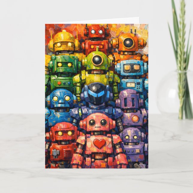 robot party card (Front)