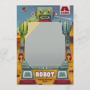 Robot Party Invitations