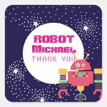 ROBOT Party Supplies Blue Pink Stars Nuts n Bolts