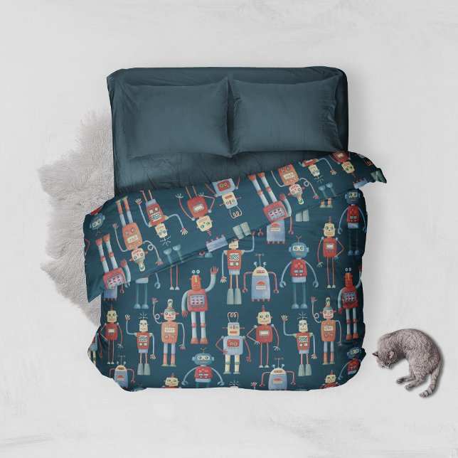 Robot Pattern Duvet Cover (Creator Uploaded)