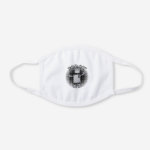 Robot Patterned Background White Cotton Face Mask