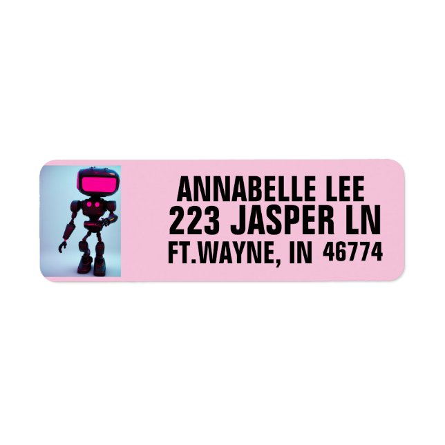ROBOT PERSONALIZED RETURN ADDRESS LABELS (Front)