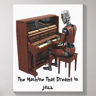 Robot Pianist Canvas Print – Symphony of Circuits Canvas Photo Tile