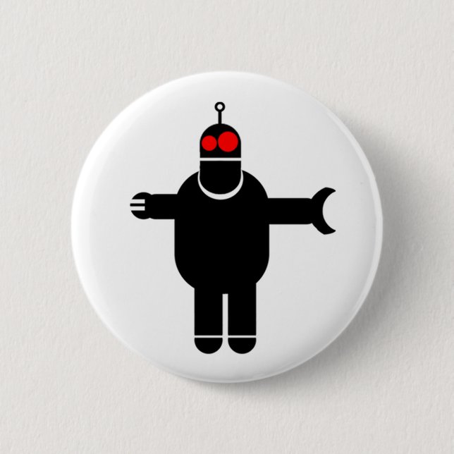 Robot! Pinback Button (Front)
