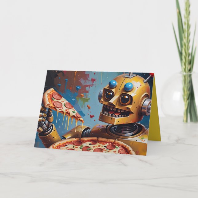 robot pizza card (Front)