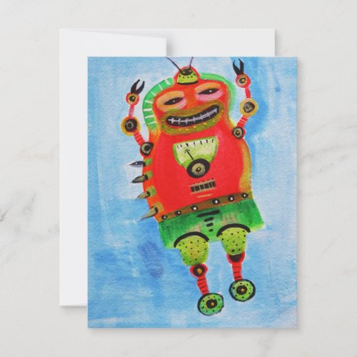 ROBOT Pop ART Custom Invitations