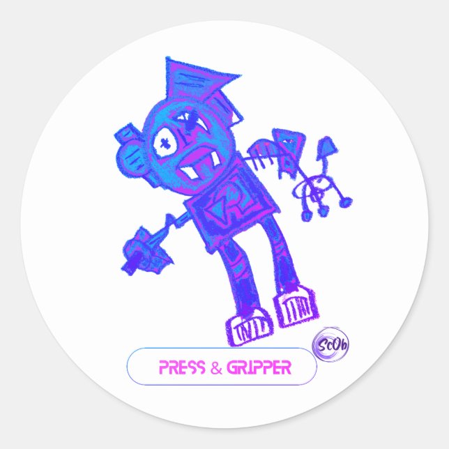 Robot Press & Gripper Sticker (Front)