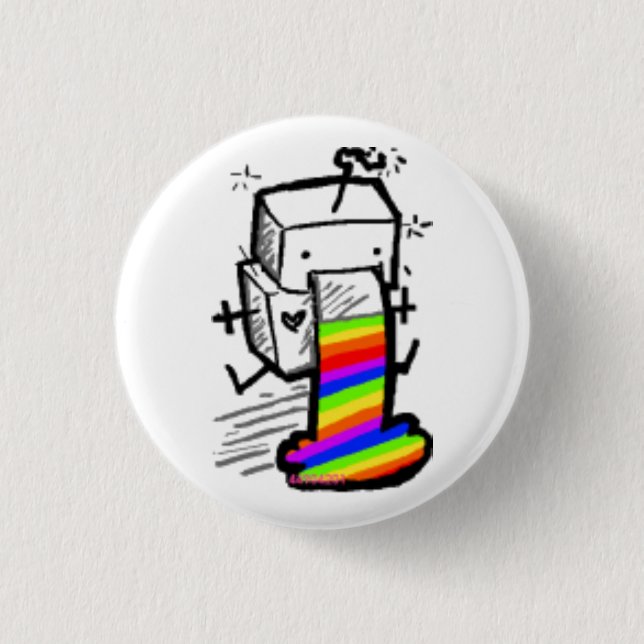 robot rainbow button (Front)