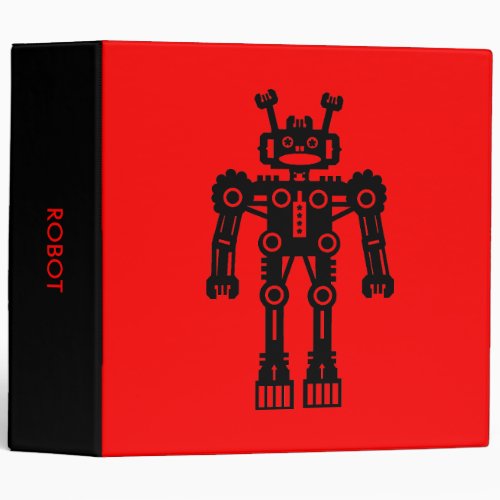 Robot _ Red 20in 3 Ring Binder