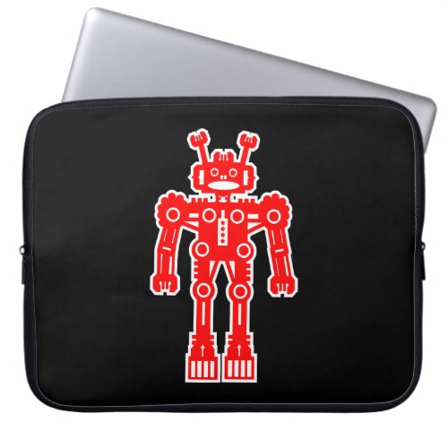 Robot _ Red Laptop Sleeve