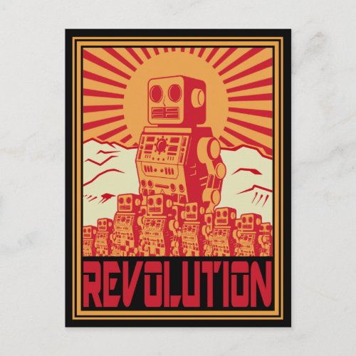 Robot Revolt Postcard