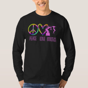 Robot Robotics Engineer Tie Dye Female Girl Peace  T-Shirt