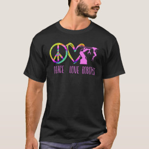 Robot Robotics Engineer Tie Dye Female Girl Peace  T-Shirt