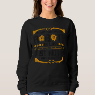 Robot Robotics Engineer Vintage A Day Without Robo Sweatshirt