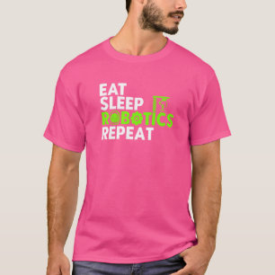 Robot Robotics Engineer Vintage Eat Sleep Robotics T-Shirt