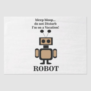 Robot Robotics Technology Funny Tissue Paper