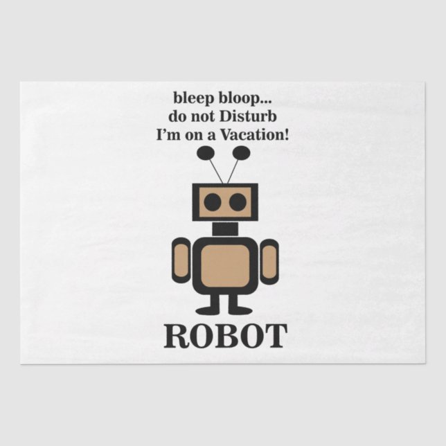 Robot Robotics Technology Funny Tissue Paper (Front)
