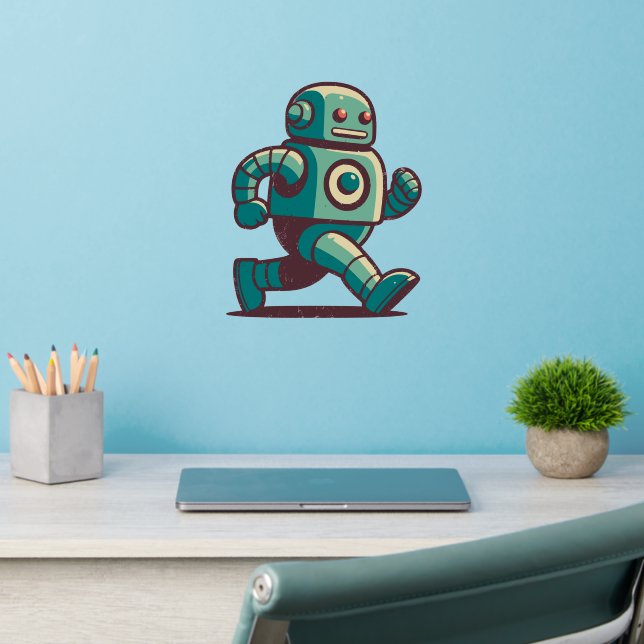 Robot Runner Wall Decal (Home Office 2)
