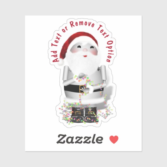 Robot Santa Claus Christmas Sticker (Sheet)