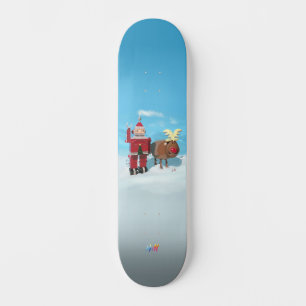 Robot Santa & Oh Deer Christmas Holiday Adventure Skateboard