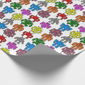 Robot Silhouette Wrapping Paper