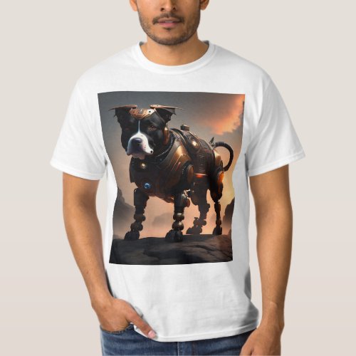 Robot Staffordshire Bull Terrier Value Tshirt