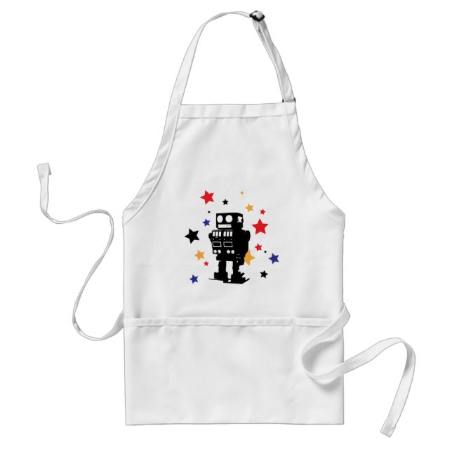 Robot Star Adult Apron (Front)