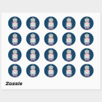 Toy Robots Vinyl Sticker, Zazzle