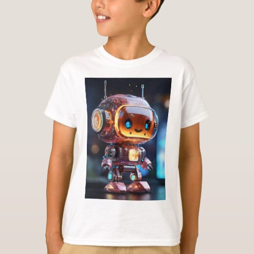 robot style kids Fansion  T_Shirt
