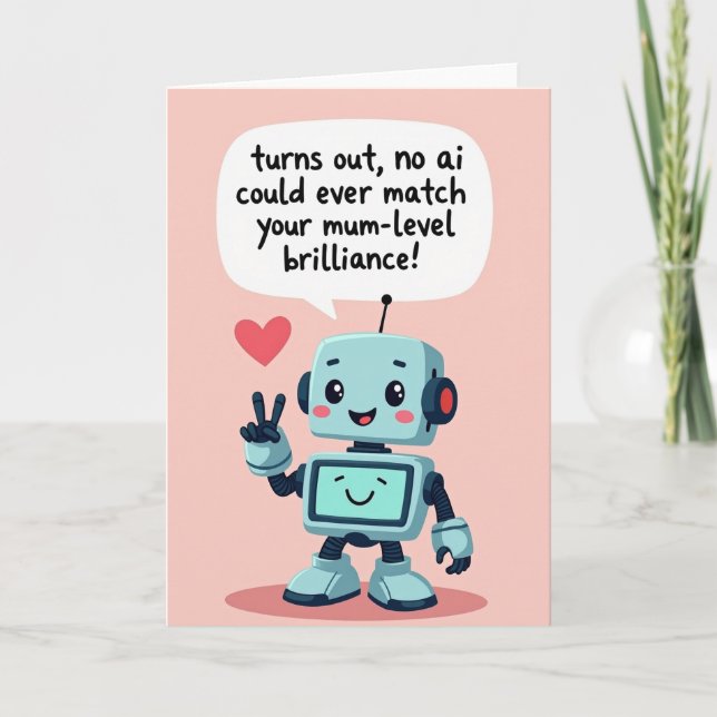 Robot Sweet Mothers Day Card (Front)