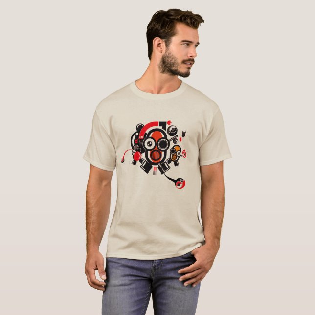 Robot T-Shirt Robotics Engineer Club Design Cool T (Front Full)