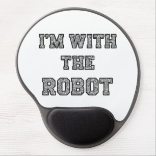 Robot Text Gel Mouse Pad