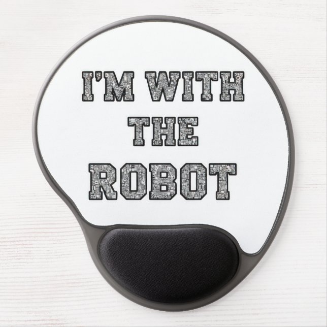 Robot Text Gel Mouse Pad (Front)