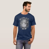 Robot Text Patterned Background T-Shirt (Front Full)