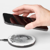 Robot Text Patterned Background Wireless Charger (Hand)
