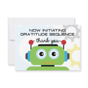 Robot Thank You Card | Robot Party Thank You