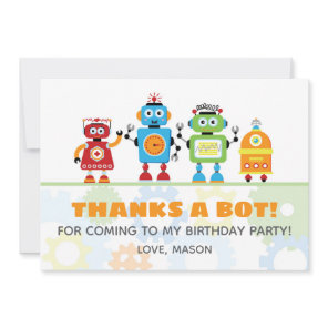 Robot Thank You Card | Thanks a Bot!
