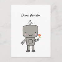 Robot Thank you Domo Arigato Cute Funny Geek