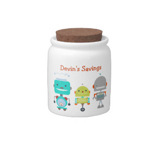 Robot Theme Kid's Savings Jar