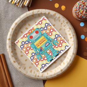 Robot Themed Party Napkins