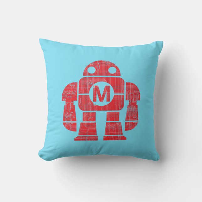 Robot Throw Pillow (Front)