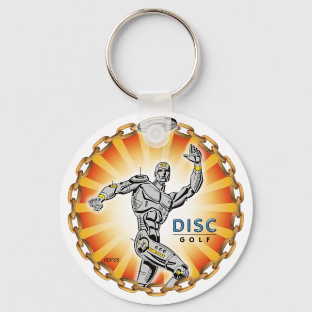Robot Thrower #2 Keychain (Front)