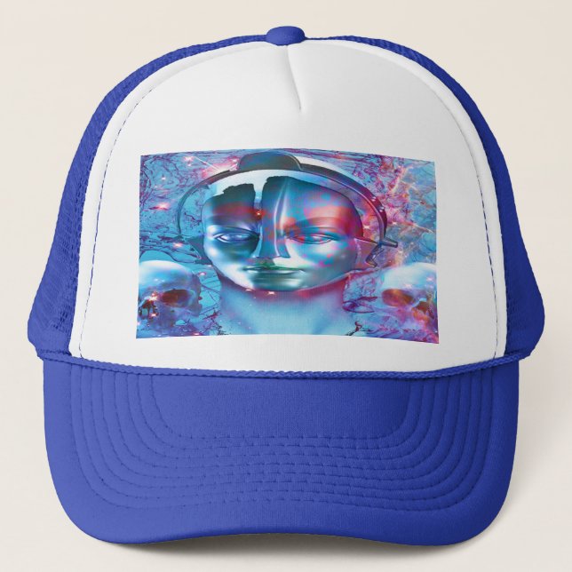 Robot Transcendence Trucker Hat (Front)