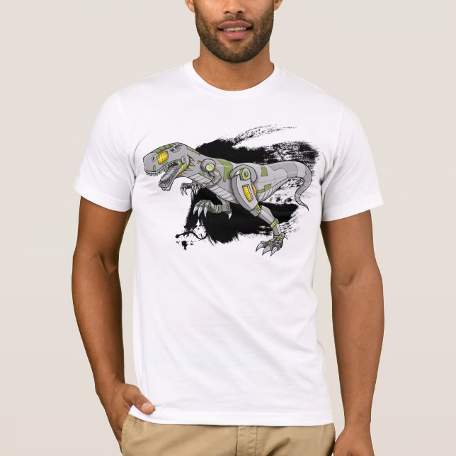 Robot Tyrannosaurus Dinosaur T-Shirt (Front)