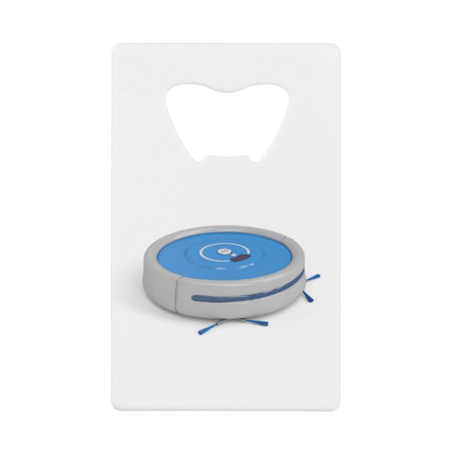 Robot vacuum cleaner credit card bottle opener (Front)