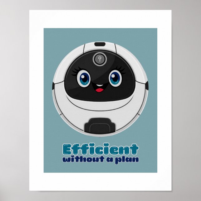 Robot vacuum cleaner efficient w/o plan poster (Front)