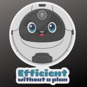 Robot vacuum cleaner efficient w/o plan sticker